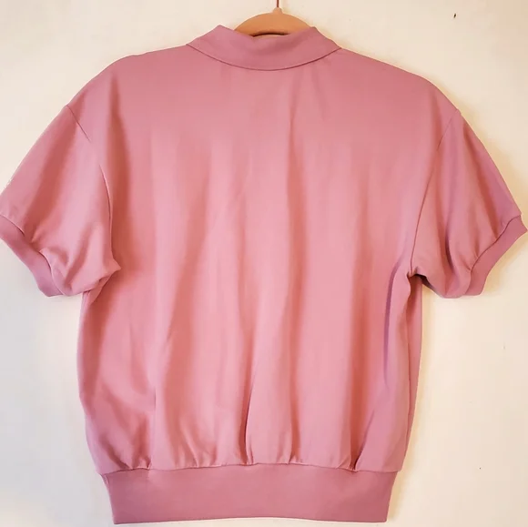 Everlane Mauve Polo Shirt Collar Organic Cotton Size Small Women NWT - Picture 2 of 9